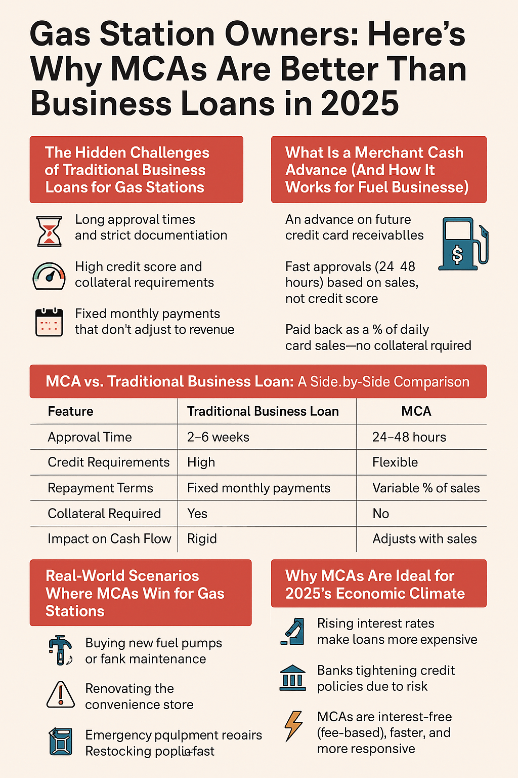 Why MCAs Are Better Than Business Loans for Gas Station Owners