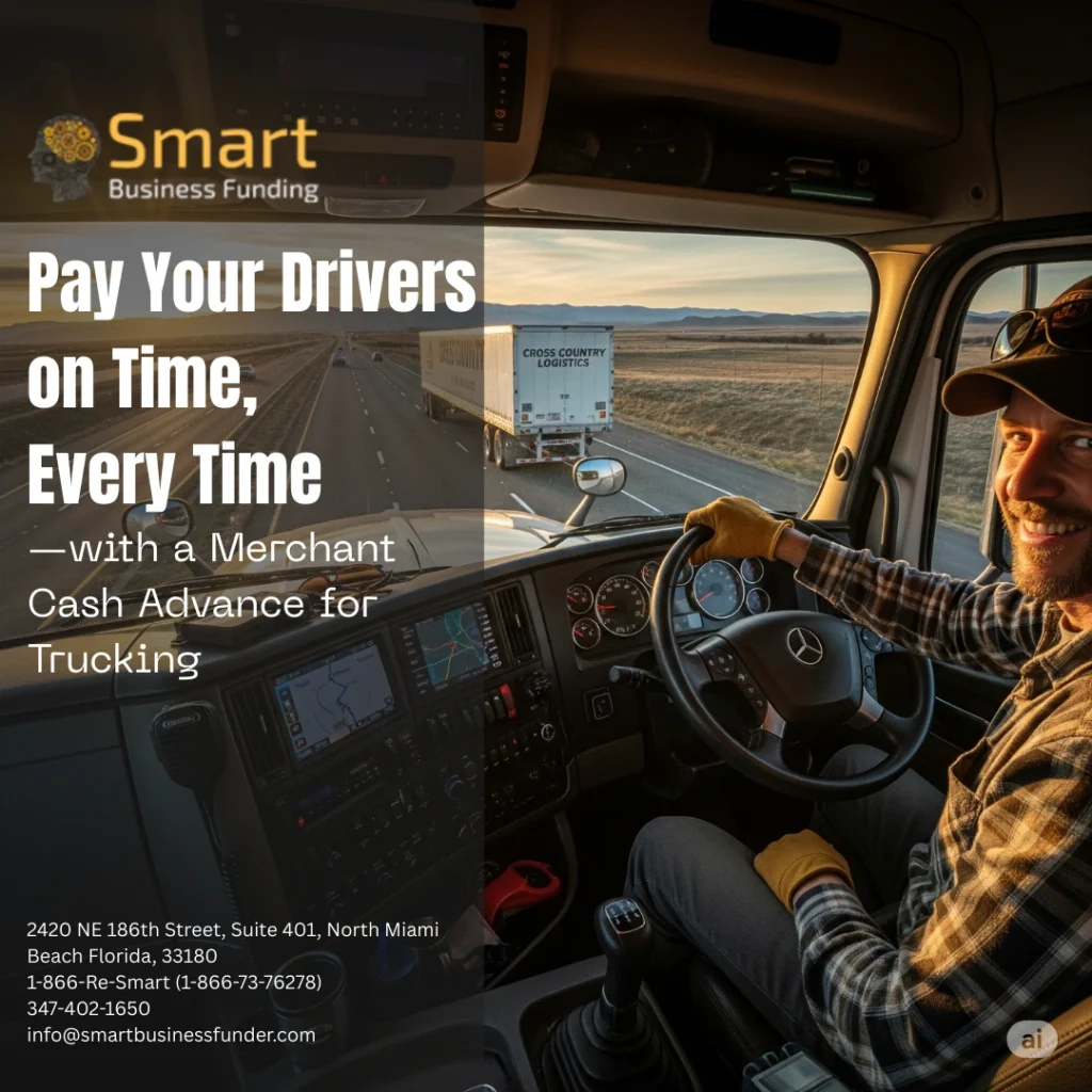 Pay Your Drivers on Time, Every Time with a Merchant Cash Advance for Trucking