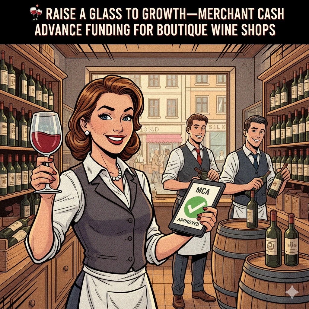 24 hr approval Merchant Cash Advance Funding for Boutique Wine Shops