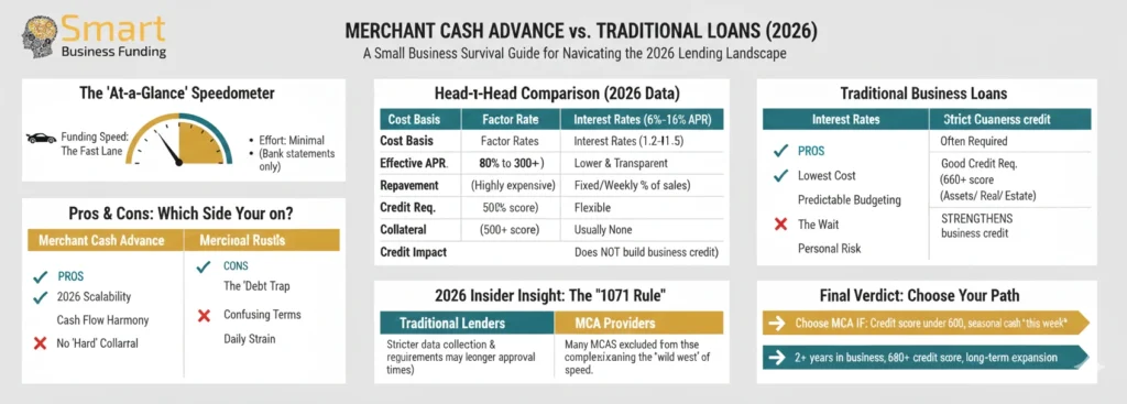 Merchant Cash Advance vs. Traditional Loans in 2026