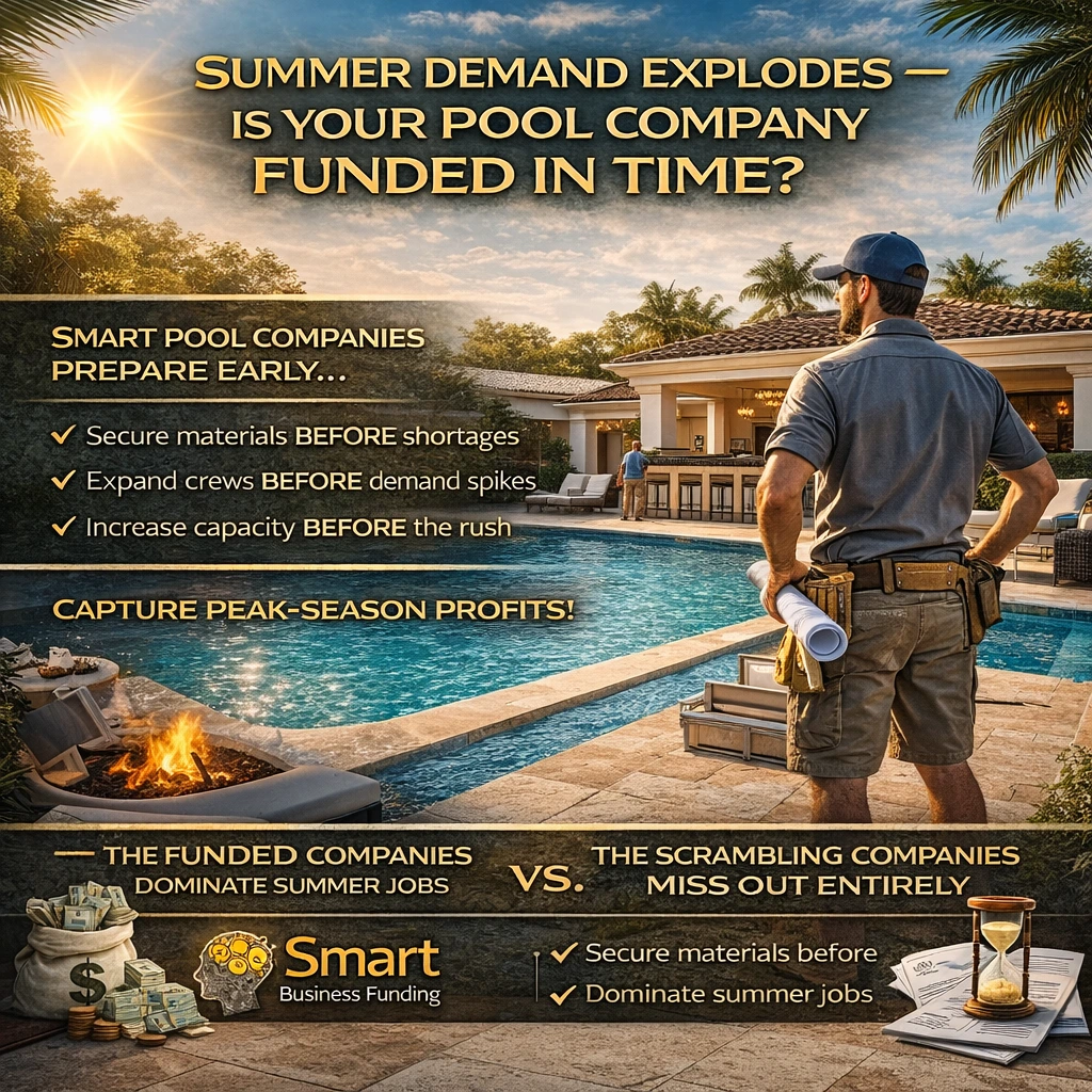 Summer Demand Explodes — Is Your Pool Company Funded in Time?