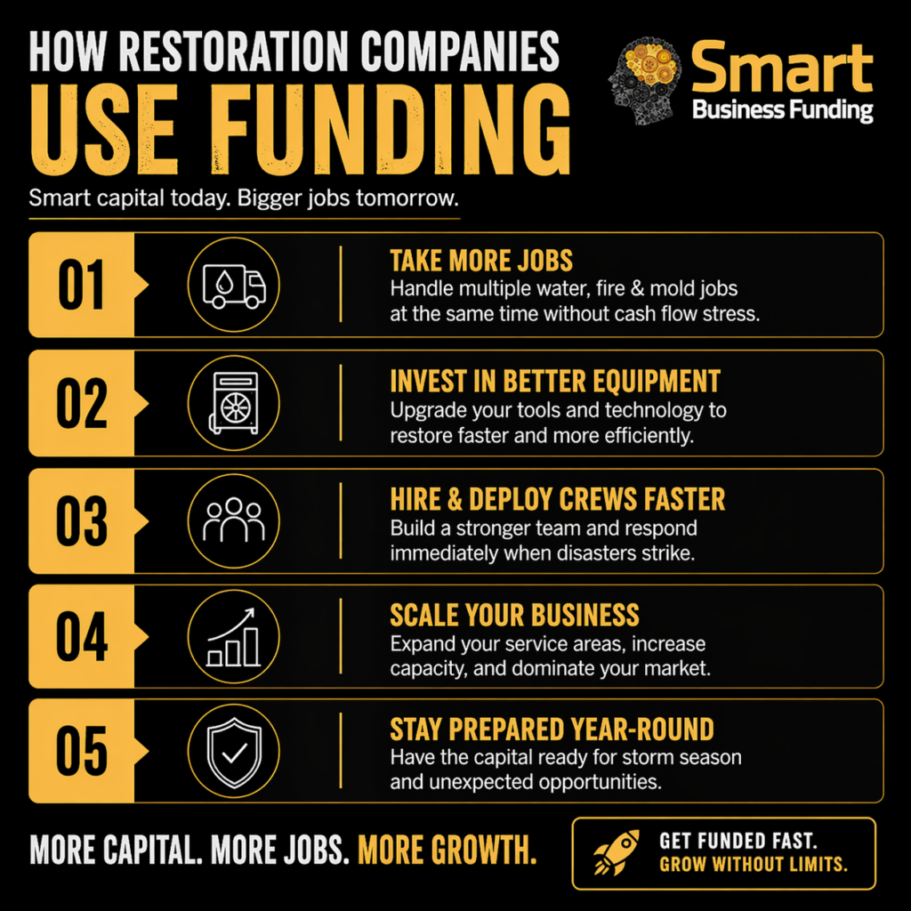 Restoration Water, Fire & Mold Business Funding