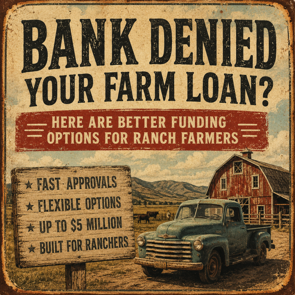 Bank Denied Your Farm Loan? Here Are Alternative Funding Options for Ranch Farmers