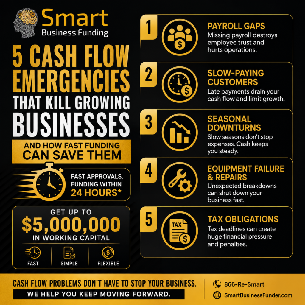 5 Cash Flow Emergencies That Kill Growing Businesses