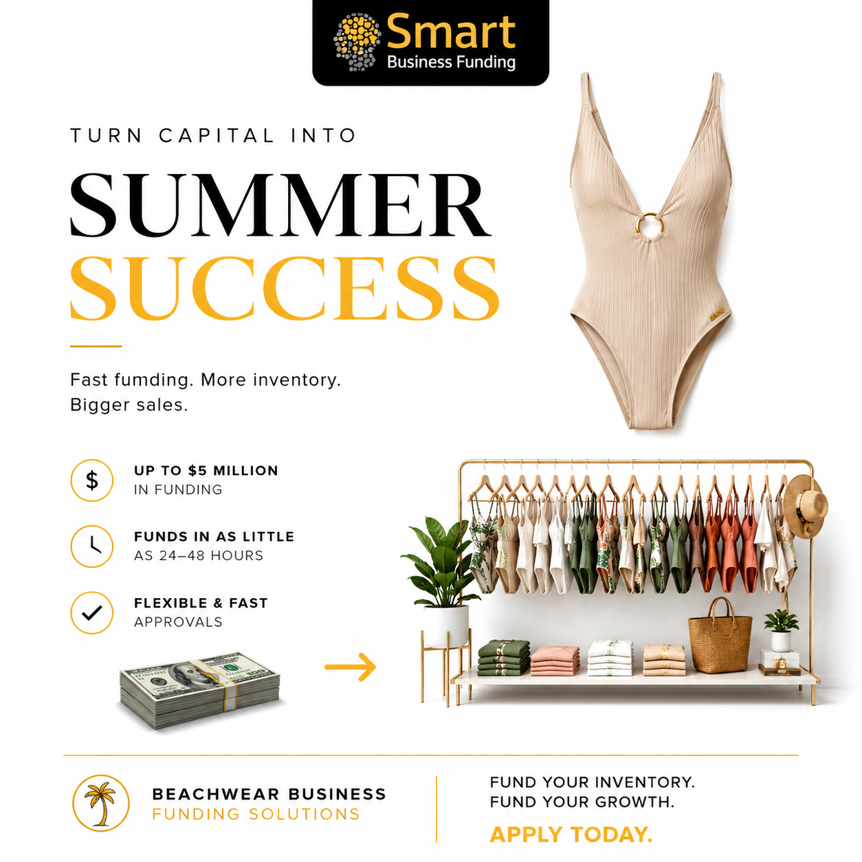 Beach Clothing and Swimsuit Store Business Funding