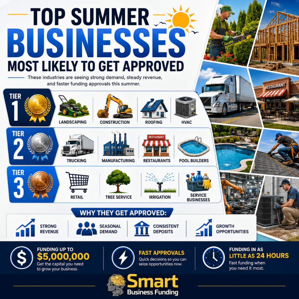 Which Summer Businesses Are Most Likely To Get Approved For Business Funding?