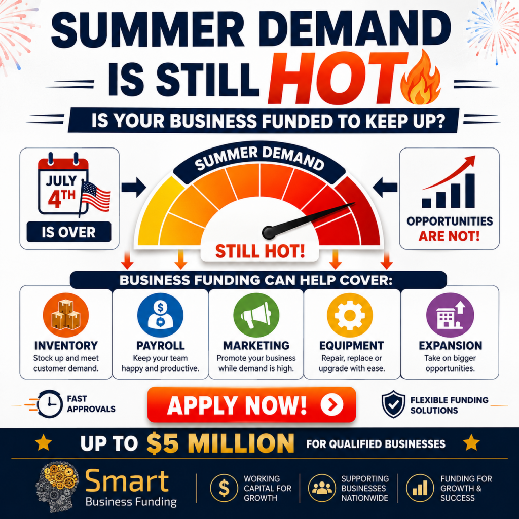 Don’t Let Your Business Cool Down After July 4th — Fund Growth While Demand Is Hot